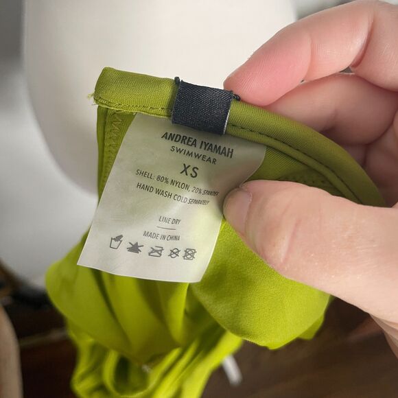 NWT Andrea Iyamah Kuma Bikini Top in Olive - Size XS (Orig. $130) NEW - Picture 5 of 5